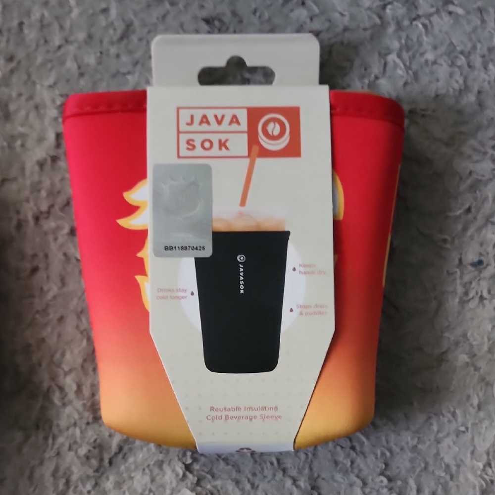 Insulated Beverage Sleeve - Red and Orange
